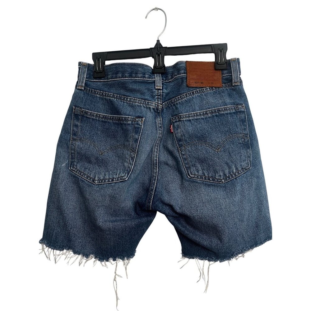 Levi 501 Womens Hogh rise Denim Blue jean shorts sz 29